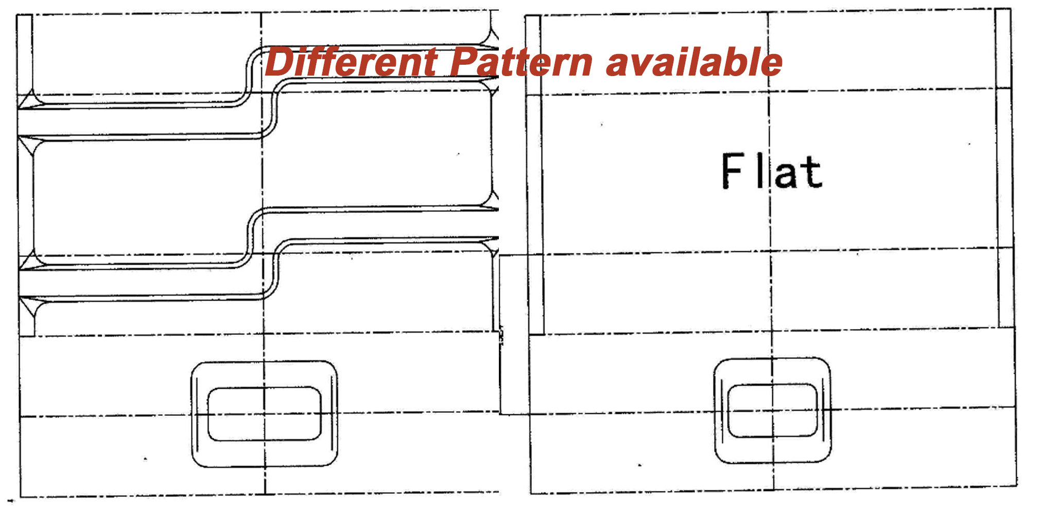 Road paver rubber track pattern