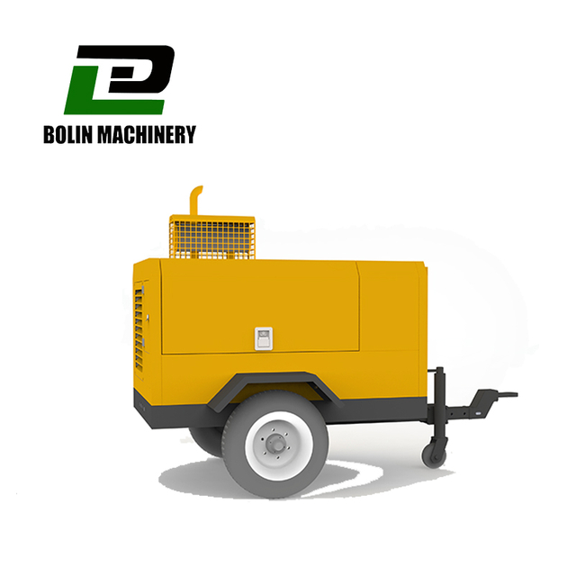 37kw 55kw Portable Screw Air Compressor with Diesel Engine for Construction Work